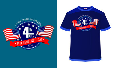 USA independence day t-shirt design template