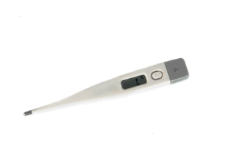 Medical digital thermometer isolated on the white background.The concept of treatment of patients. Measurement of temperature, disease. Virus.