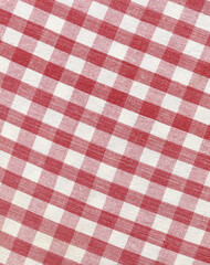 red and white tablecloth