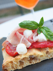 Italian Aperitivo food and spritz