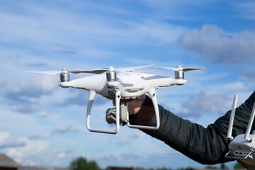 Quadcopter. Shooting photos and videos using a quadrocopter.