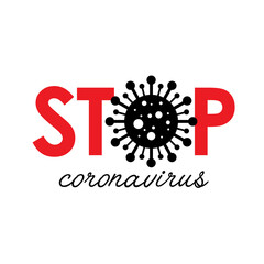 Stop covid - 19,coronavirus concept isolated vector on white background