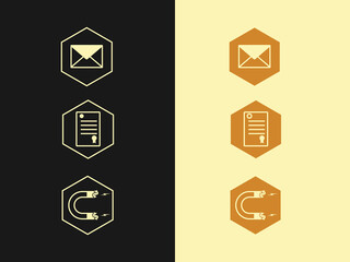 marketing strategy icon , email marketing . sales page landing page , lead generation