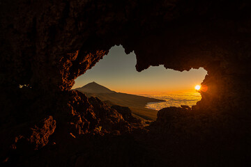 Atardecer sobre el Teide en Tenerife