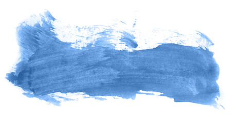 Fototapeta na wymiar Abstract watercolor background hand-drawn on paper. Volumetric smoke elements. Blue color. For design, web, card, text, decoration, surfaces.