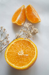 Fototapeta na wymiar oranges and tangerines