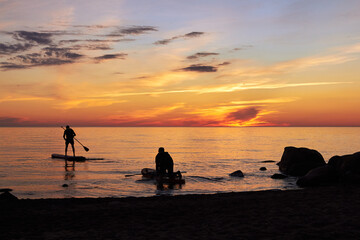 Fototapeta premium sunset on the beach
