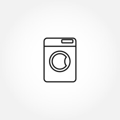 Washing machine line icon. Washing machine isolated line icon