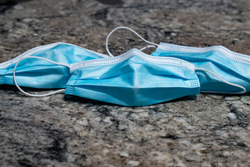 Blue coronavirus mask object