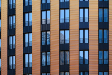 View of the facade of a modern residential building.