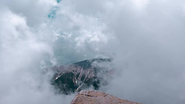 Majestic cloud formation on high altitude mount Olympus Greece