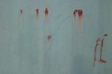 Rust Marks on Green Metal