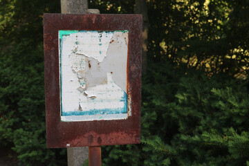 Rusty Woodland Metal Sign