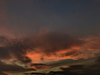 dramatic sky at sunset