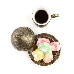 Turkish coffee with Turkish Delight