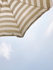 beach umbrella and blue sky