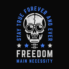 Vintage grunge skull.