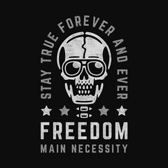 Vintage grunge skull.