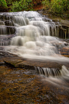 Beautiful Camp Creek Falls in Pisgah Forest © Jo