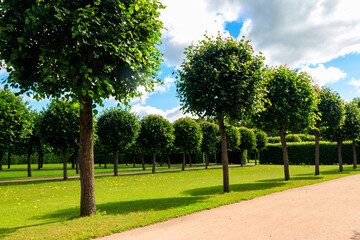 Formal garden in Catherine Park in Tsarskoye Selo, Pushkin, Russia