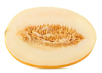 Melon isolated on white background with clipping path