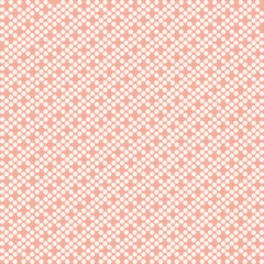 Seamless pattern of white dots on pink background flat vector illustration