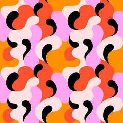 Modern vector pattern with multicolor abstract shapes. Colorful abstract background.