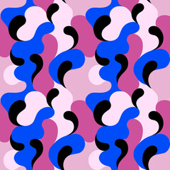 Modern vector pattern with multicolor abstract shapes. Colorful abstract background.