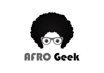 Fototapeta na wymiar Afro Style Logo Template Flat Style Design Vector Illustration