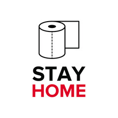 Concept for lettering and graphic for typography. Stay home to save your life from the dangerous virus, Coronavirus (COVID-19). The global epidemic and quarantine forces people to stay at home. Pandem