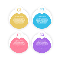 Infographic design and marketing icons can be used for workflow layout, diagram, annual report, web design. Business concept with 4 options, steps or processes. vector illustration