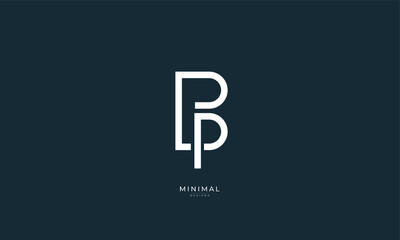 Alphabet letter icon logo BP