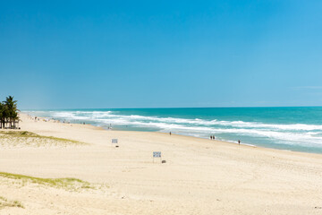 Fototapeta na wymiar Porto das Dunas beach at the Aquiraz district in Fortaleza, Brazil.