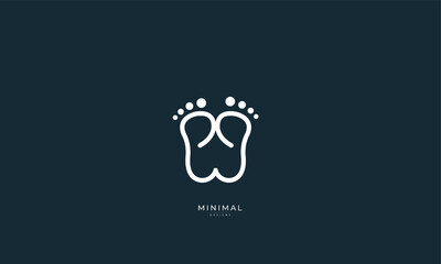 A line art icon logo an abstract Feet 