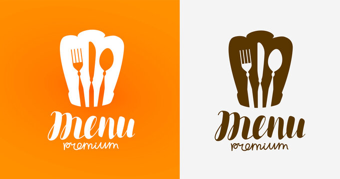 Menu logo. Diner, restaurant symbol vector illustration