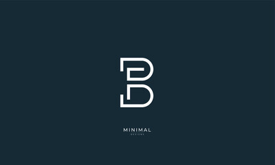 Alphabet letter icon logo BF