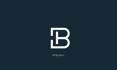 Fototapeta premium Alphabet letter icon logo BH or HB