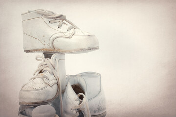 Pair of Vintage Leather Baby Shoes