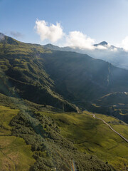 Paysage de montagne par drone
