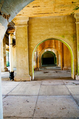 Naklejka premium arched interiors of labyrinth