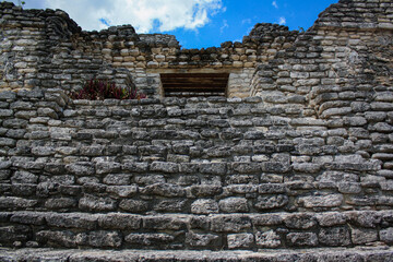 Kinichna Mexican archeological site, mayan pyramids ruins in Quintana Roo Mexico