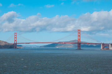 Landscape views of the Golden Gate Bridge in San Francisco