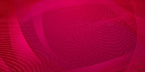 Abstract background made of halftone dots and curved lines in red colors