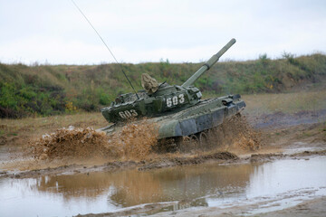 The main battle tank of the Russian army T-72.