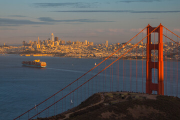 San Francisco Skyline and Golden Gate Bridge