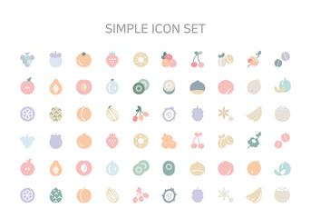 Flat icon for Various Fruits.
