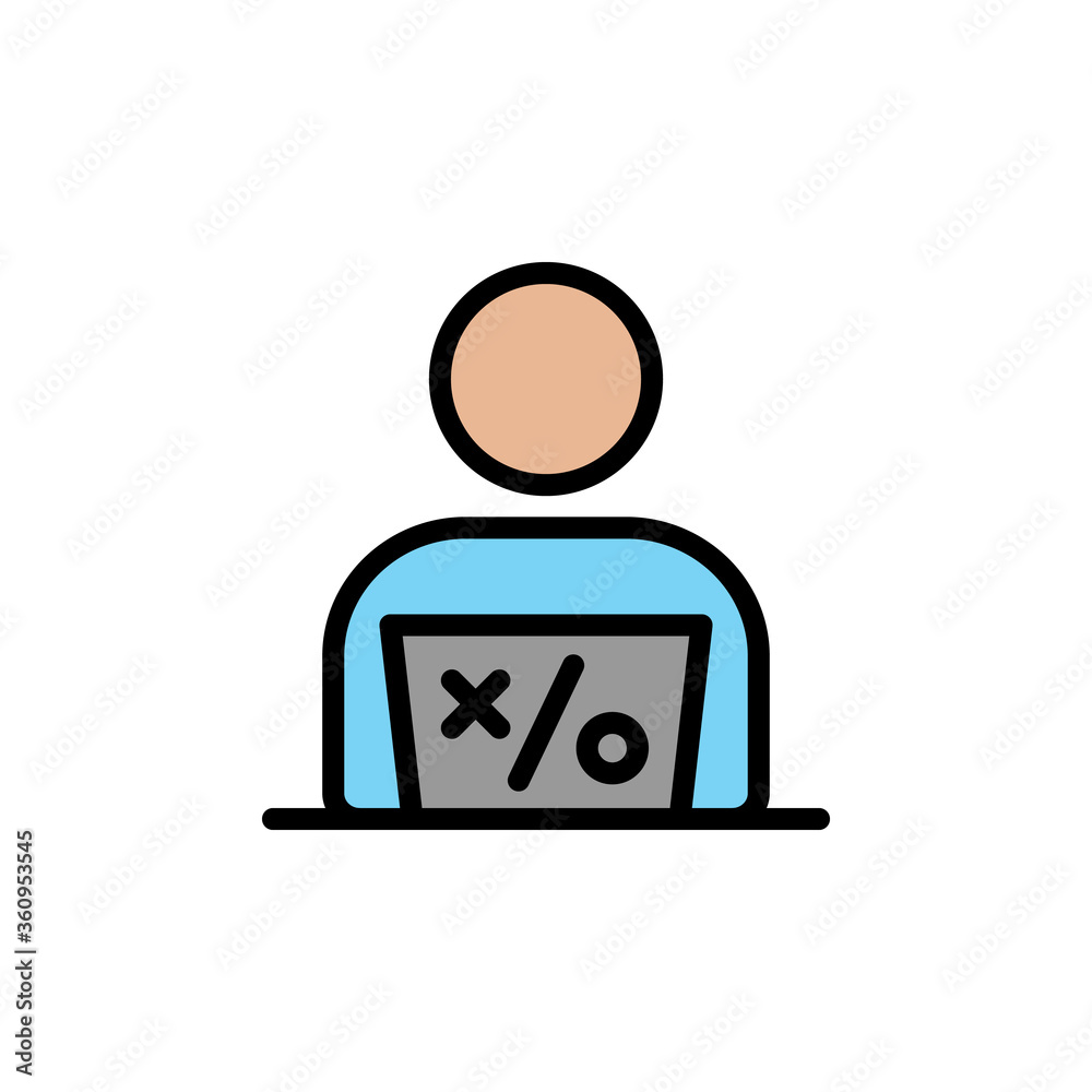Poster worker colored icon. simple color element illustration. worker concept outline symbol design from bu
