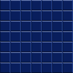 Dark blue bricks pattern on solid sheet of wallpaper. Concept of home decor and interior designing