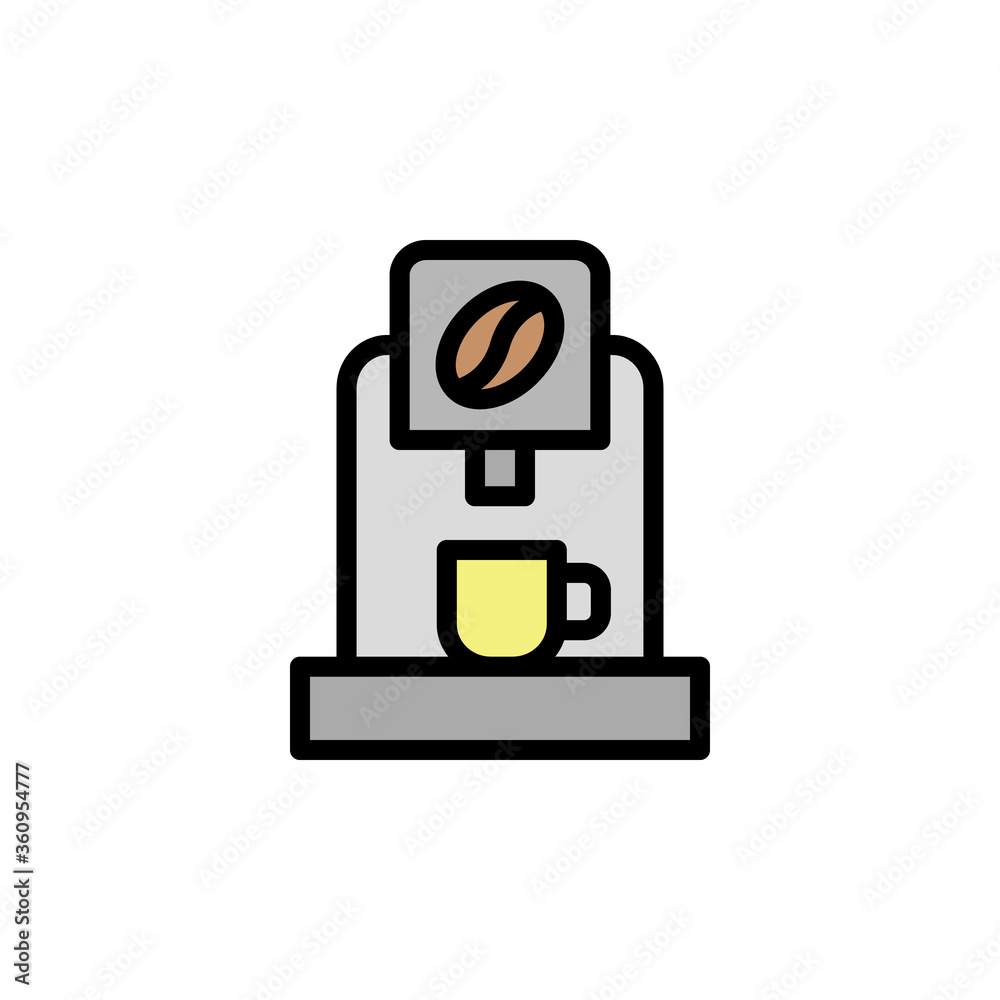 Poster Espresso maker colored icon. Simple color element illustration. Espresso maker concept outline symbol design from Bar set. Can be used for web and mobile