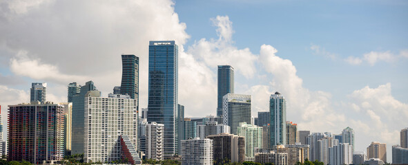 Miami city panorama photo Downtown Brickell